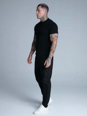 SikSilk Shirt 'Muscle' in Zwart