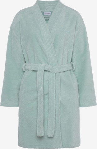 LASCANA Short Bathrobe in Green: front