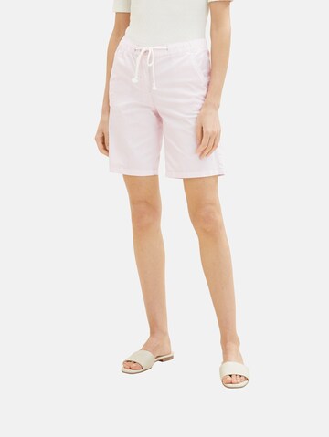 Regular Pantalon chino TOM TAILOR en rose : devant