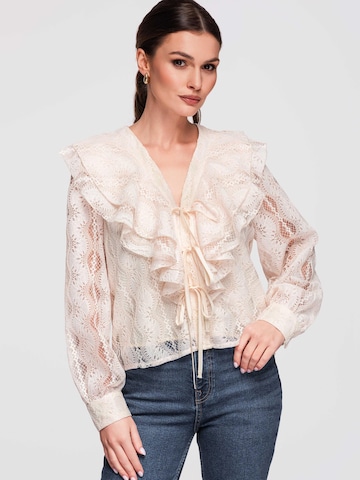 Ombre Blouse in Beige