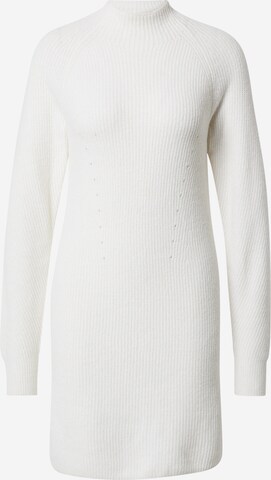 Abercrombie & Fitch Úpletové šaty – bílá: přední strana