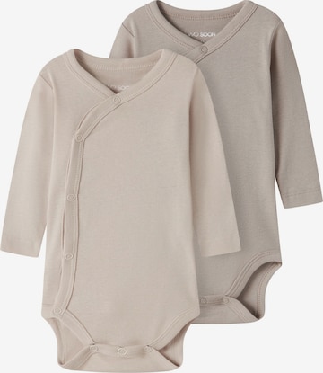 Tutina / body per bambino di TWO SOON in marrone: frontale