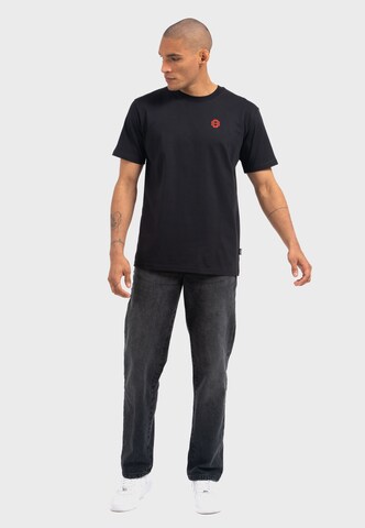 Oldskull T-Shirt 'Retro Pixel Battle Logo Graphic' in Schwarz