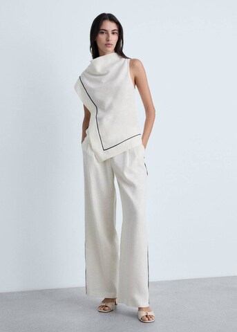 MANGO Wide leg Pants in White