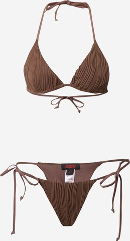 Misspap Triangel Bikini in Bruin: voorkant