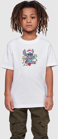 ABSOLUTE CULT Shirt 'Lilo And Stitch - Christmas Lights' in Wit