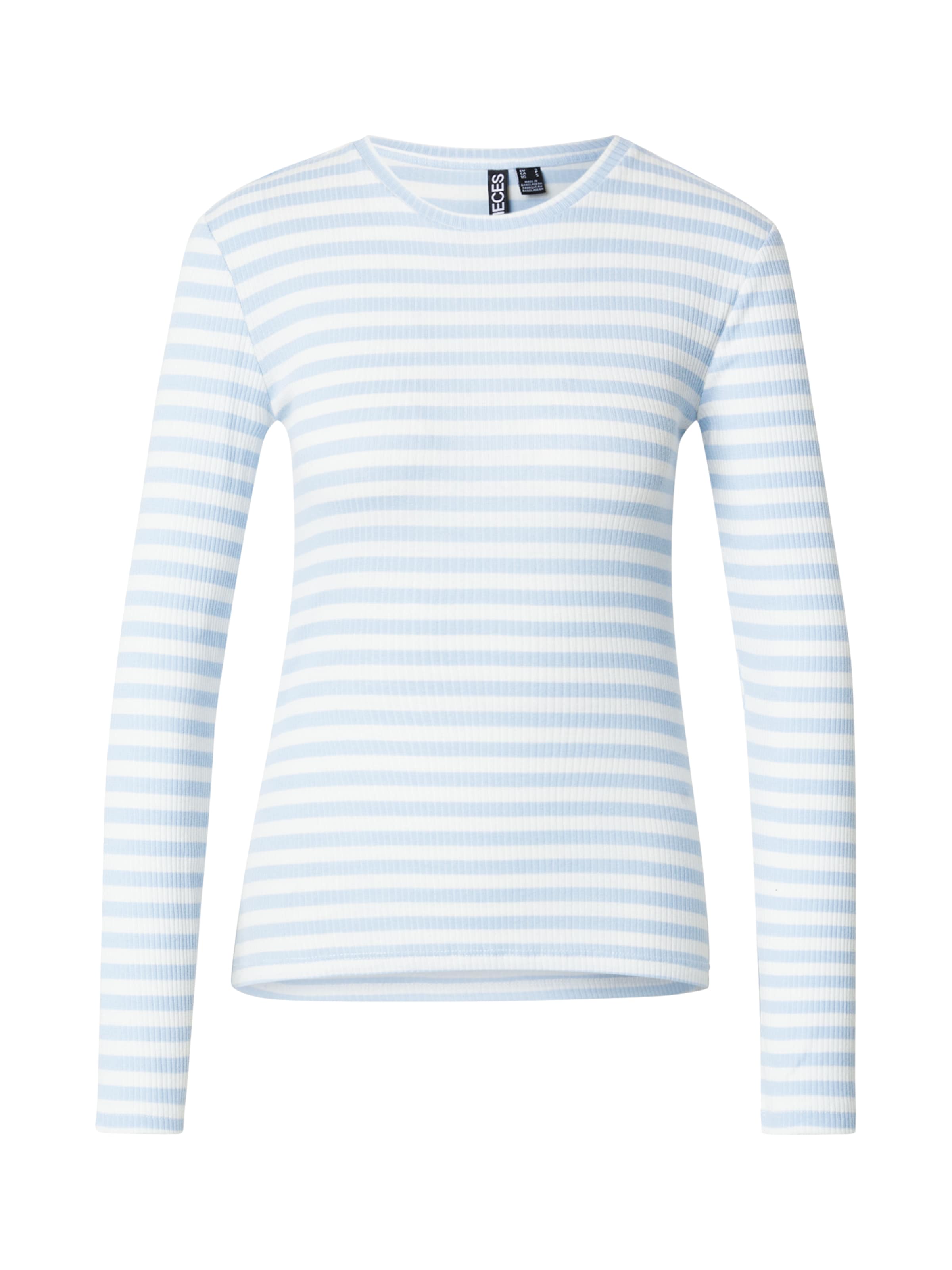 PIECES Tričko 'Ruka' – modrá: přední strana