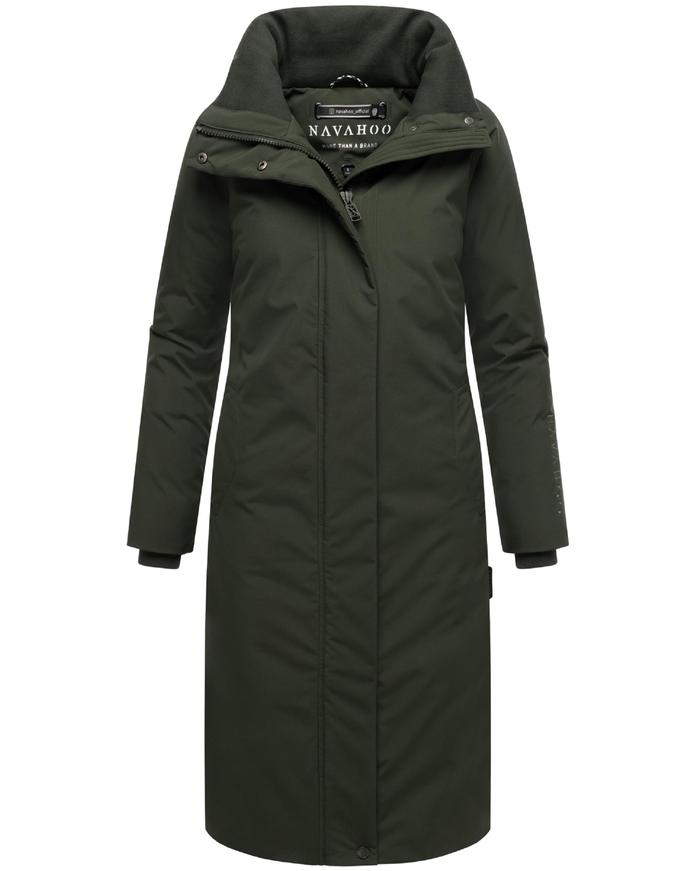 NAVAHOO Winter coat 'Traumblüte 14' in Green