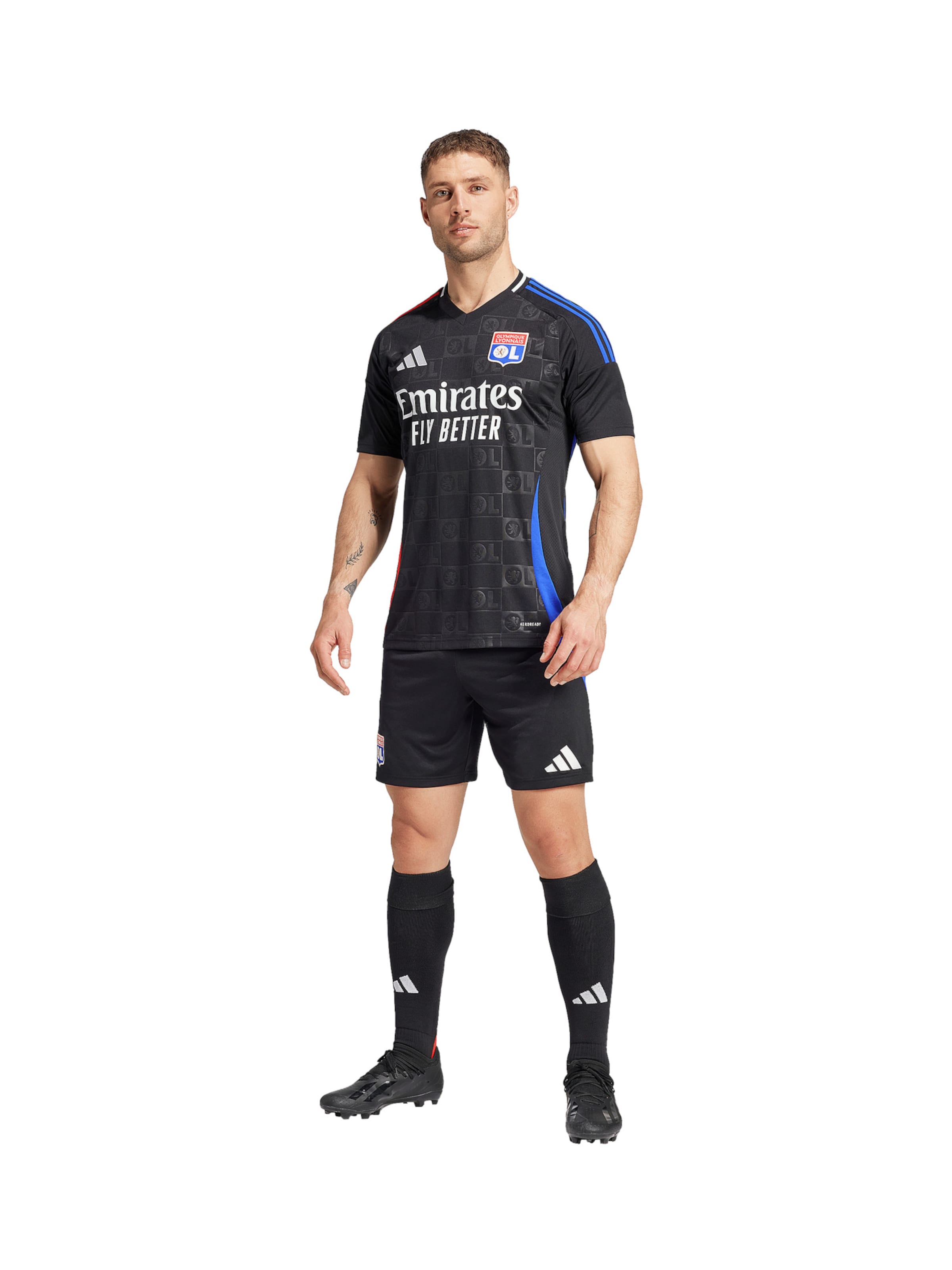 ADIDAS PERFORMANCE - Camiseta de fútbol 'Olympique Lyonnais 24/25 Away' en negro