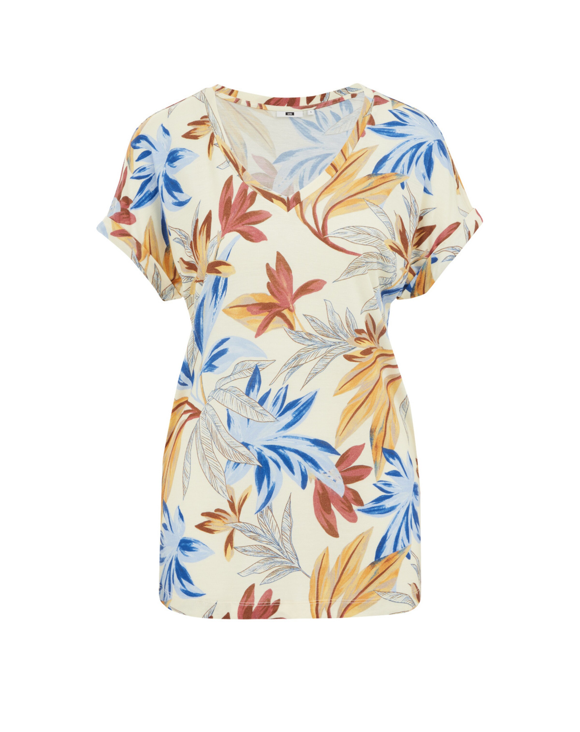 T-shirt WE Fashion en jaune : devant