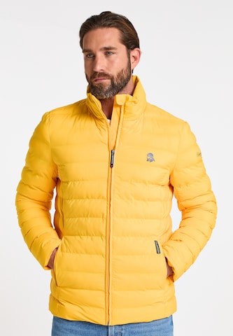 Schmuddelwedda Between-Season Jacket in Yellow: front