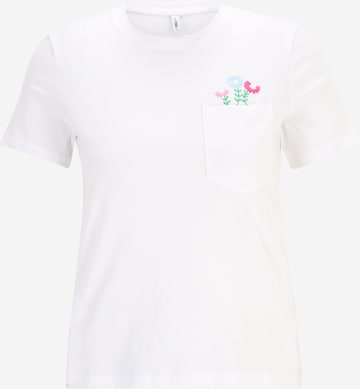 T-shirt 'POLLY' Only Petite en blanc : devant