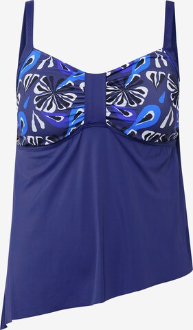 Ulla Popken Bralette Tankini in Blue