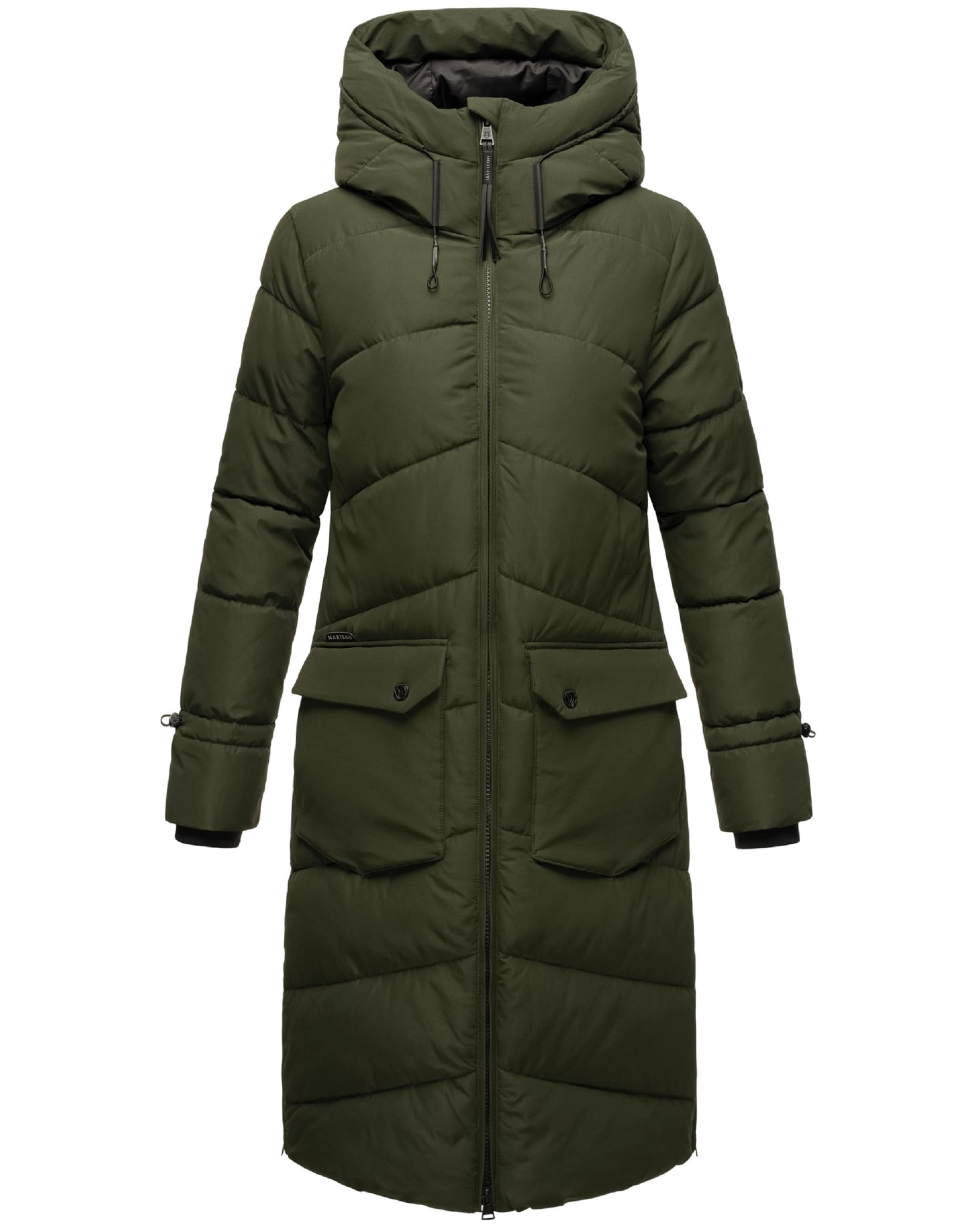 MARIKOO Winter coat in Green: front