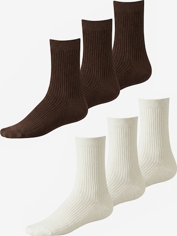 Millo Socken 'Cosy Steps Mix' in Braun: Vorderseite