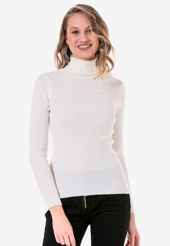 CIPO & BAXX Rollkragenpullover in Beige: predná strana