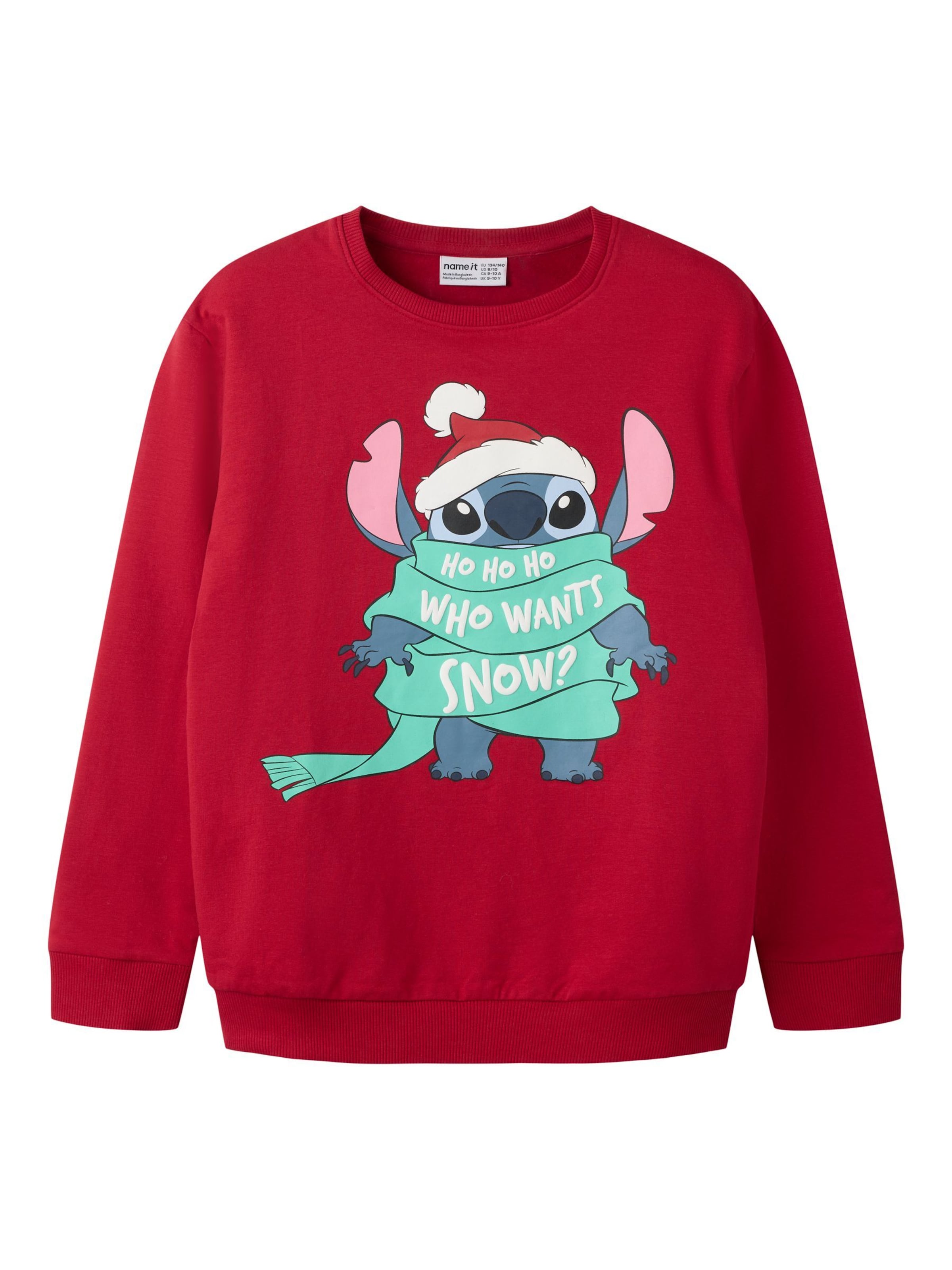 Felpa 'NKFSyrena Stitch' di NAME IT in rosso: frontale