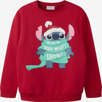 Felpa 'NKFSyrena Stitch' di NAME IT in rosso: frontale