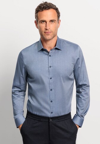 OLYMP Slim Fit Businesshemd in Blau: Vorderseite