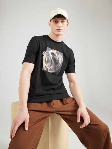 BOSS Футболка 'Dobermann' в Черный: спереди