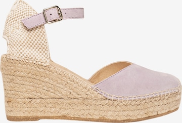 Alhamas Sandaal 'Alpargata Cuña 8 cm' in Lila: voorkant