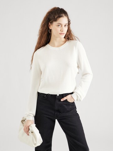 Pull-over QS en blanc : devant