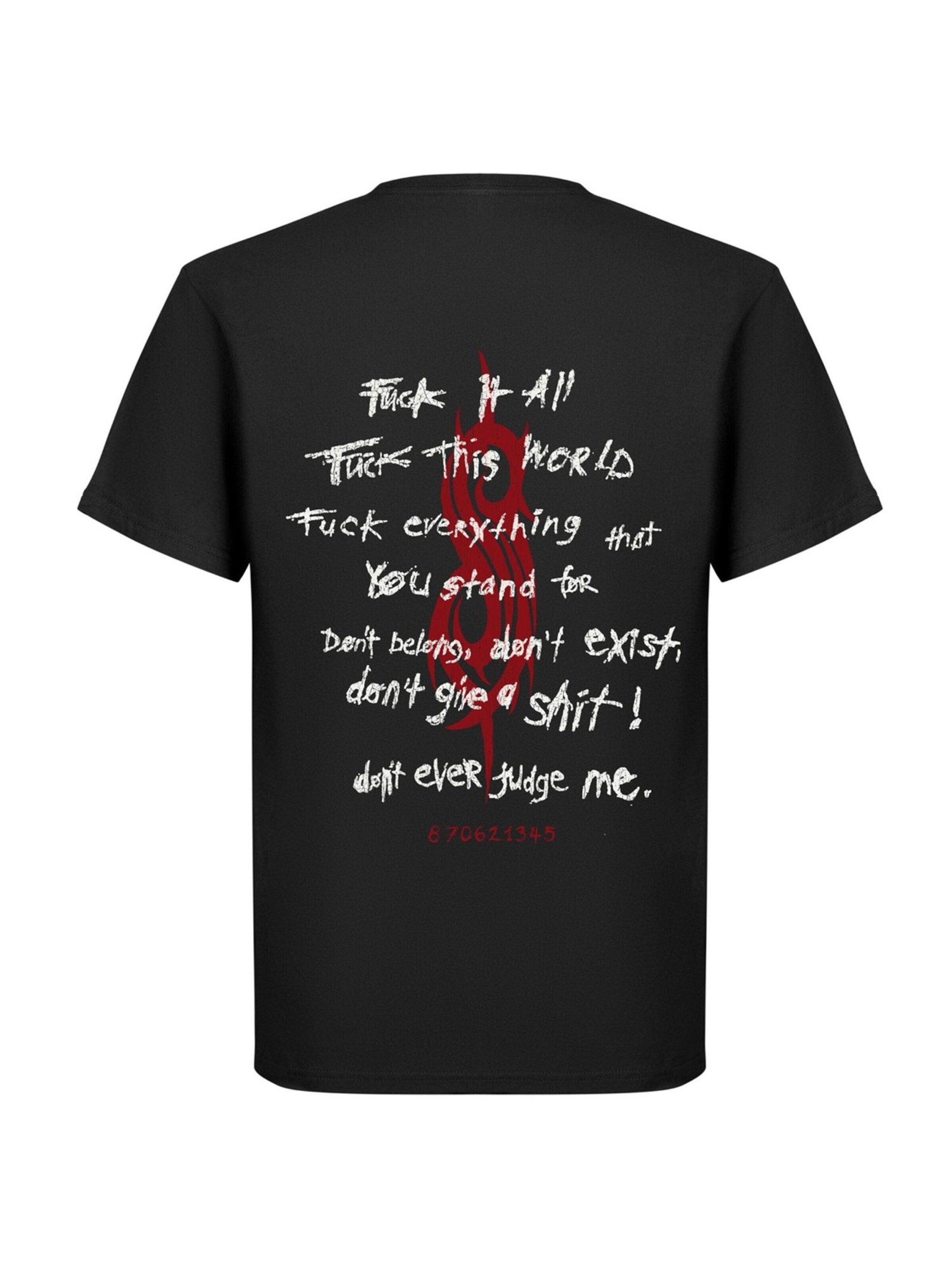 T-Shirt 'Slipknot Fuckit T-Shirt' SLIPKNOT en noir