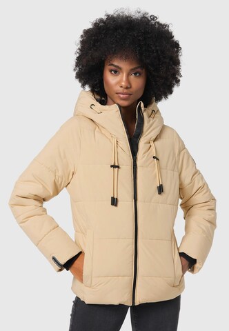 MARIKOO Winter jacket in Beige: front