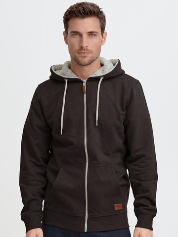 BLEND Sweatjacke 'Hulker Teddy' in Schwarz: Vorderseite