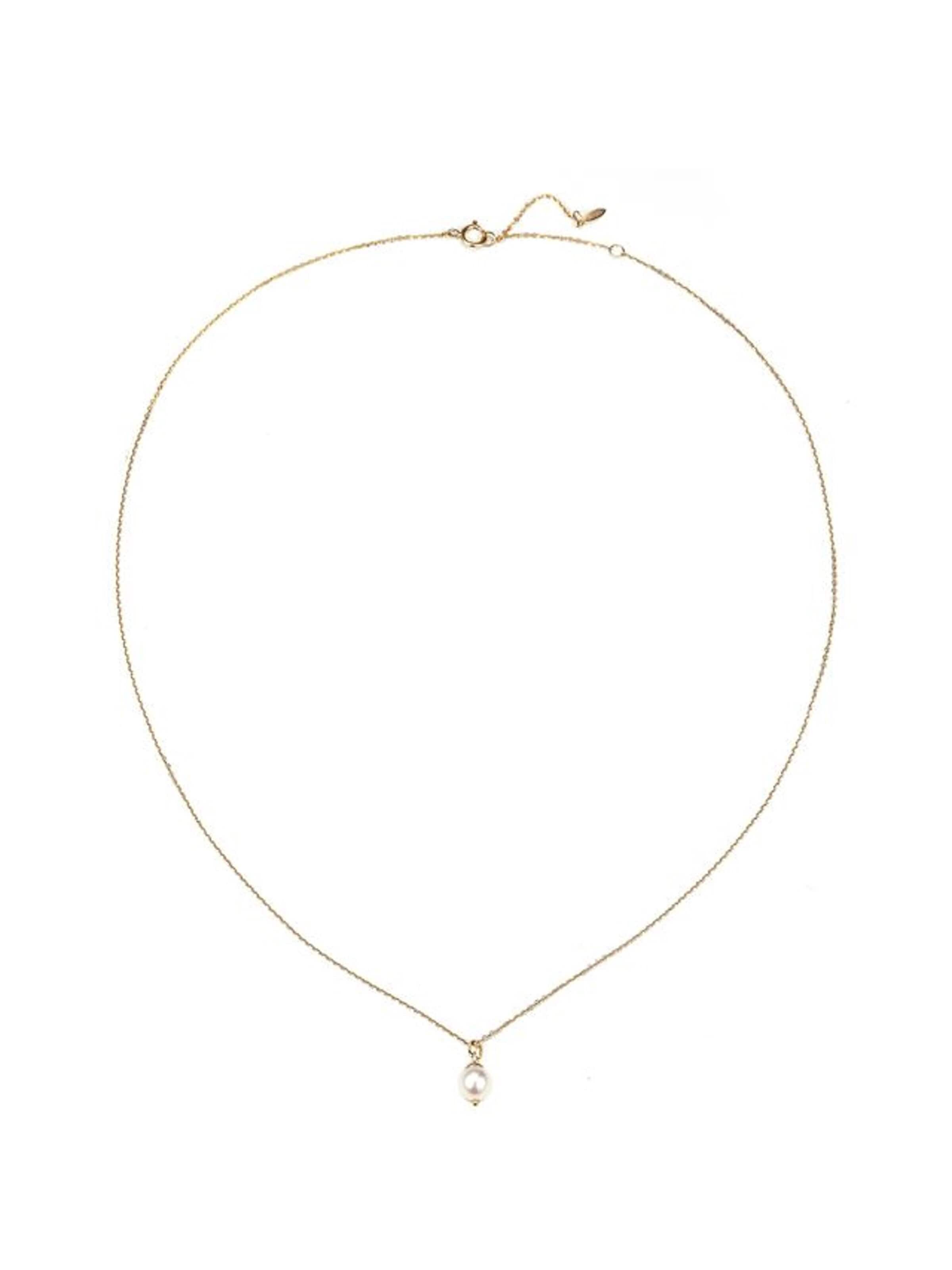 Dear Me - Cadena 'Pearl Aura' en oro: frente