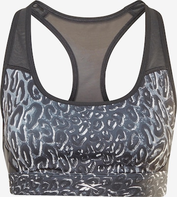 Reebok Bustier Sports-BH i sort: forside