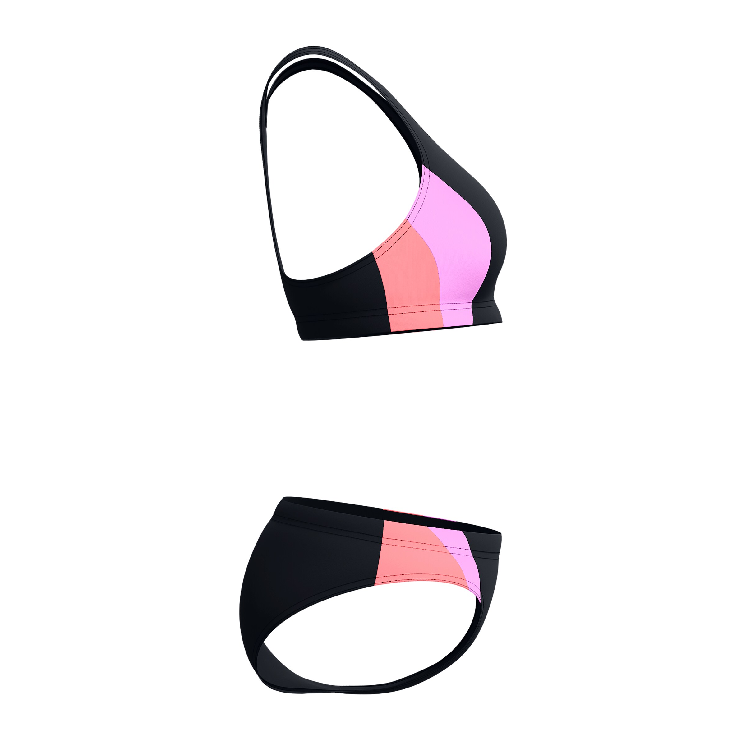 SPEEDO Bralette Sports Bikini in Black