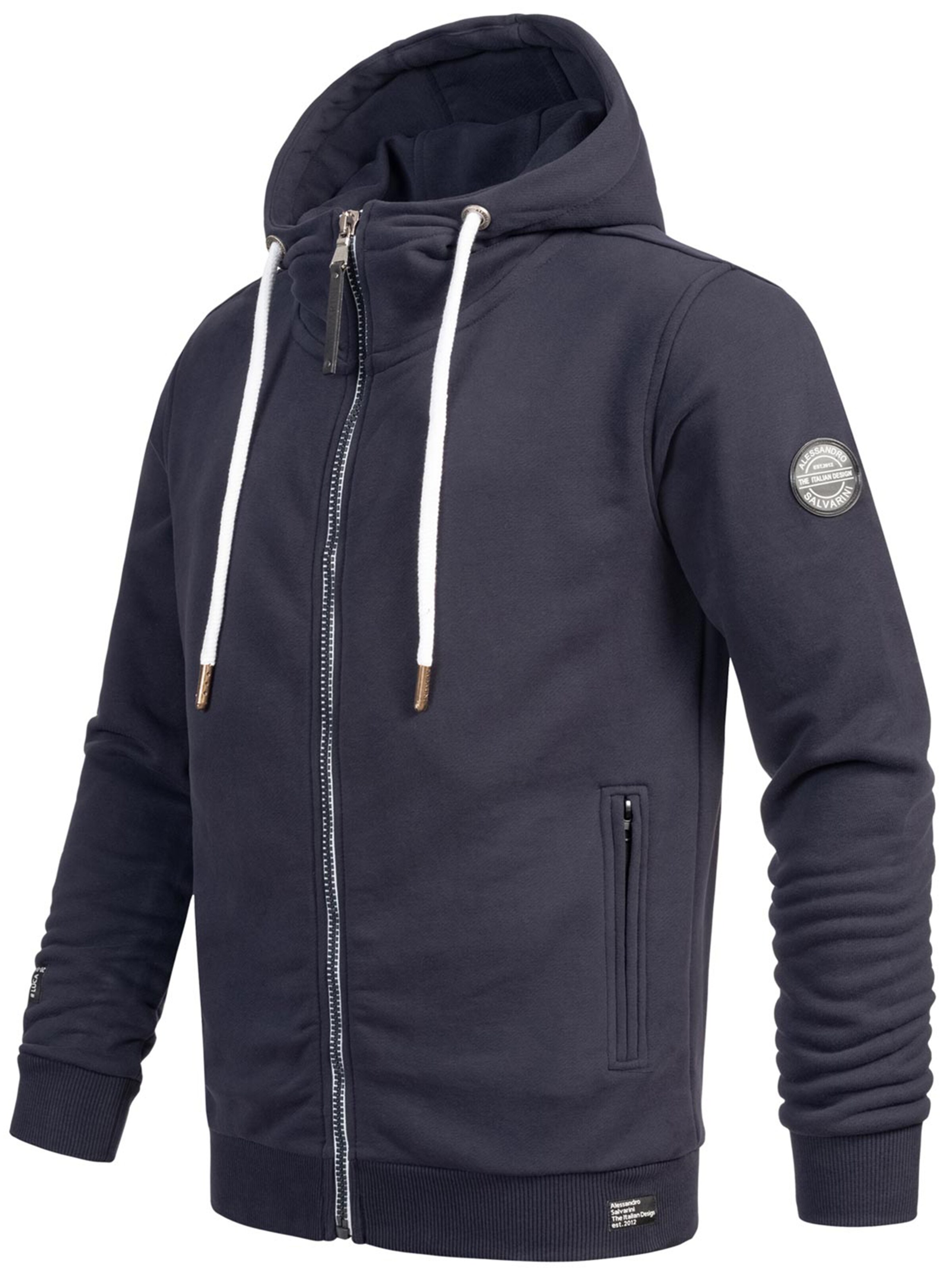 Alessandro Salvarini Sweatvest 'Gilio' in Blauw