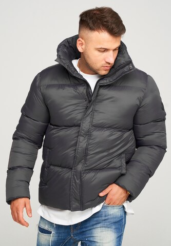 behype Winterjacke 'BHJEFFREY' in Grau