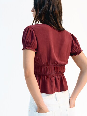 Bershka Blouse in Red