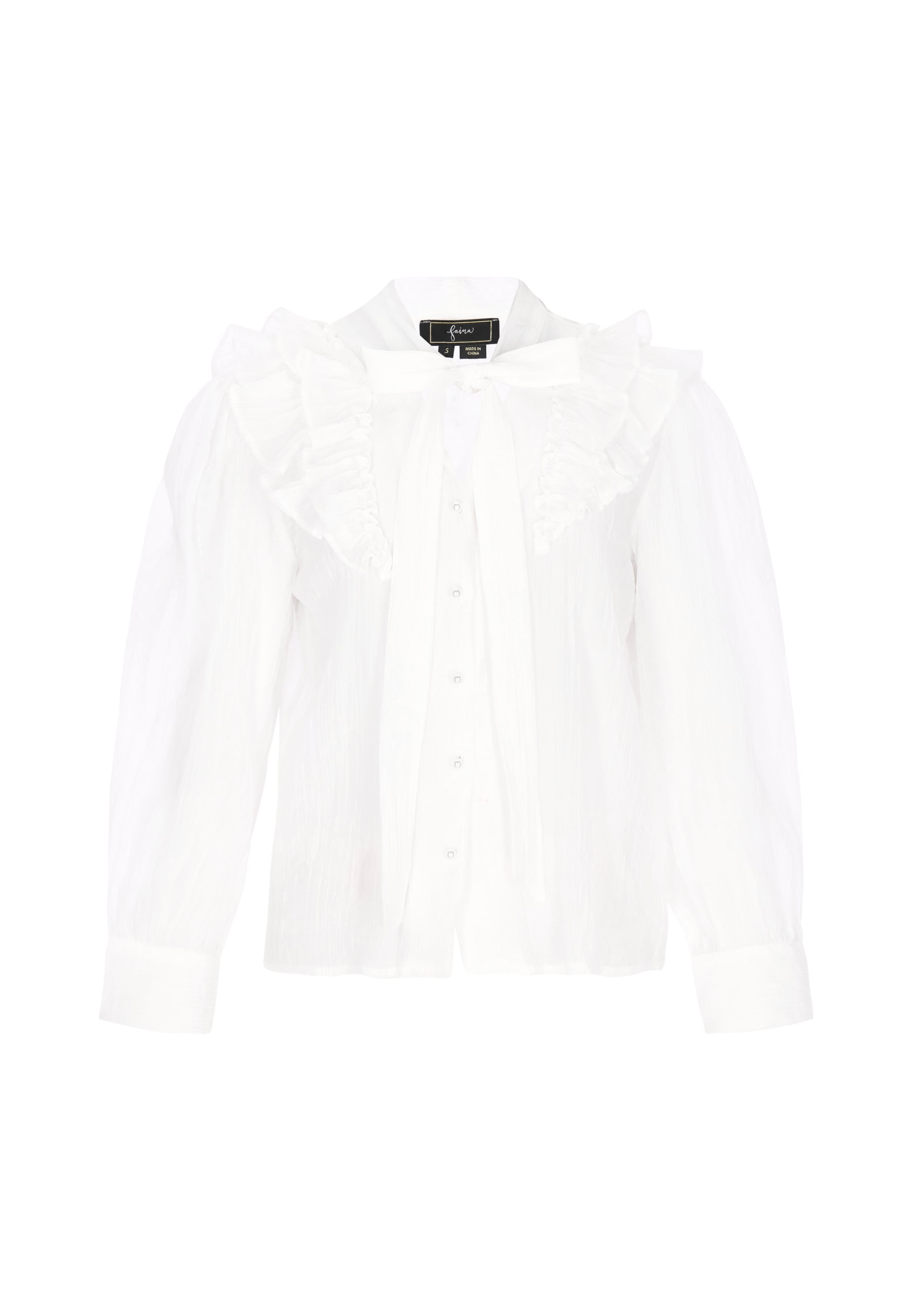 faina - Blusa em branco: frente