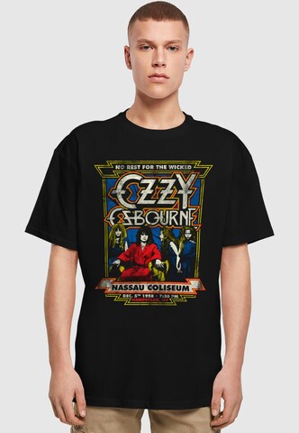 Merchcode T-Shirt 'Ozzy Osbourne - No Rest For The Wicked' in Schwarz: Vorderseite