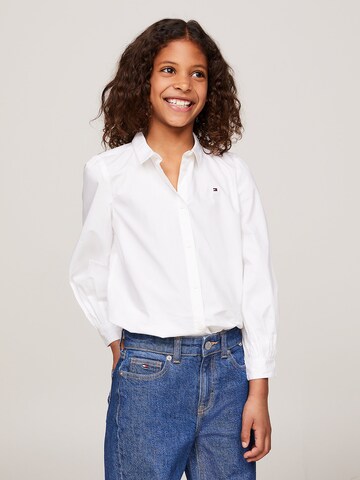 TOMMY HILFIGER Pusero 'Essential Gathered' värissä valkoinen: etupuoli