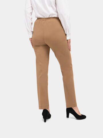 Regular Pantalon 'Martha' Goldner en marron