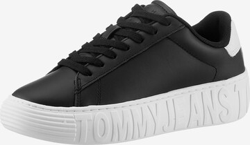 Tommy Jeans Sneakers in Black: front