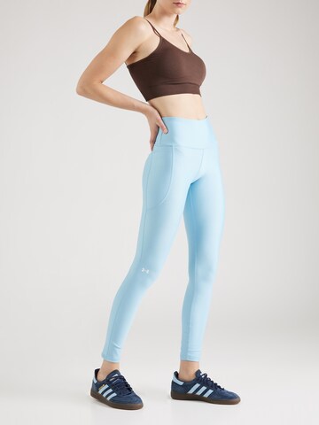 UNDER ARMOUR Skinny Workout Pants in Blue: front