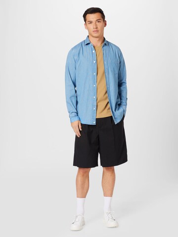 mėlyna UNITED COLORS OF BENETTON Standartinis modelis Marškiniai