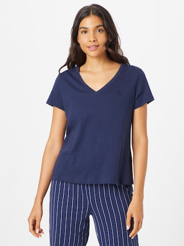 Lauren Ralph Lauren - Camisa de pijama em azul: frente