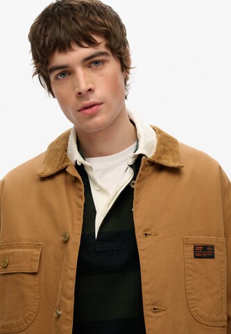 Superdry Between-season jacket 'Surplus Chore' in Brown