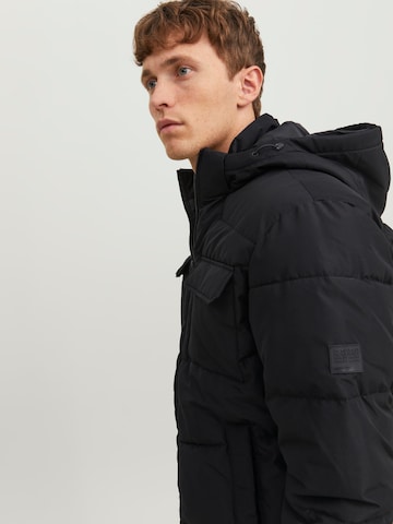 JACK & JONES Winterjas 'Mason' in Zwart