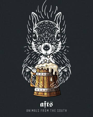 Watapparel Shirt 'Eichhörnchen' in Schwarz