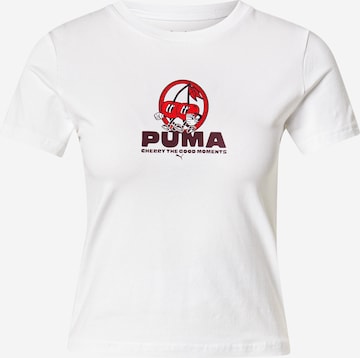 PUMA Shirt 'CHERRY THE MOMENT' in Wit: voorkant