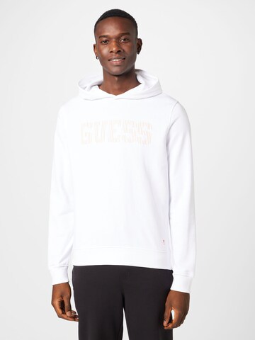 GUESS Sweatshirt 'BEAU' in White: front