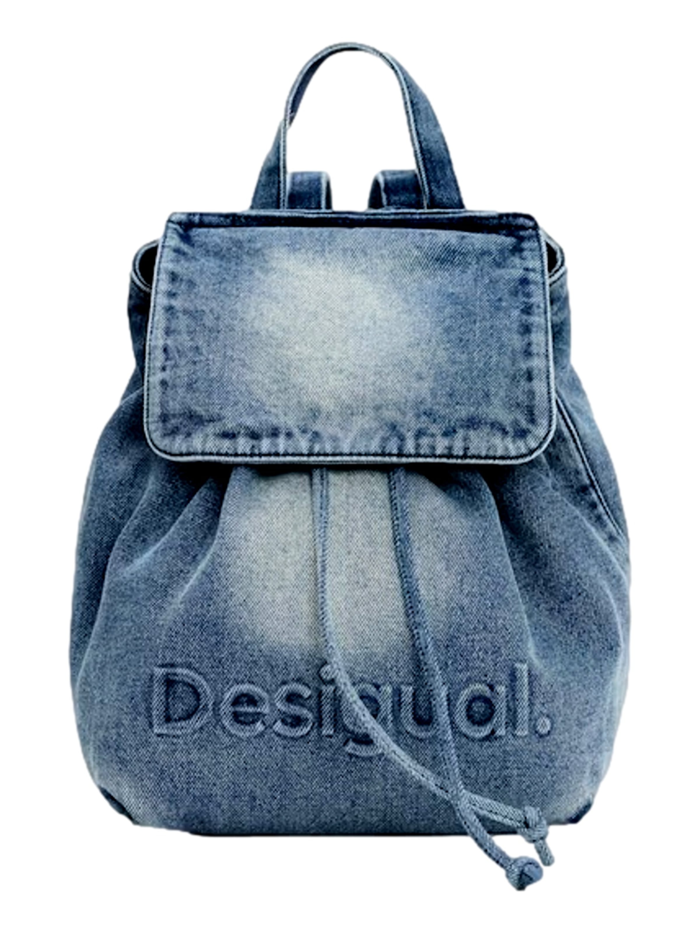 Sac à dos 'Half Logo Denim' Desigual en bleu : devant