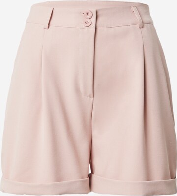 Regular Pantalon à pince Trendyol en rose : devant